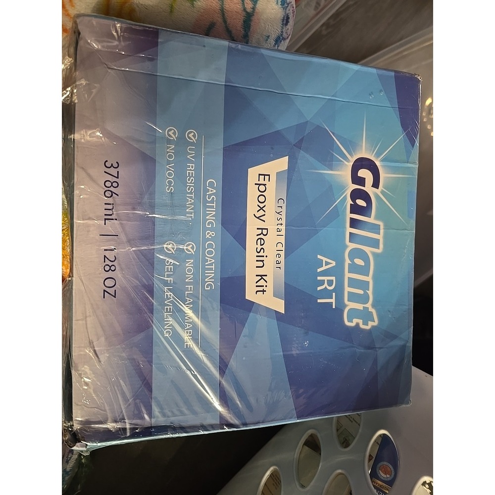 Epoxy Resin 1 Gallon‎ Kit — Casting & Coating CRYSTAL CLEAR Self Leveling NEW!